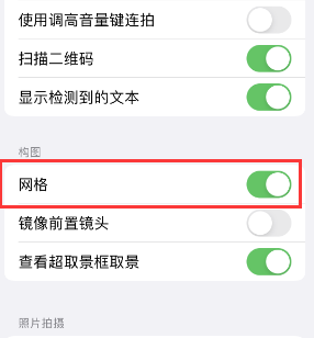 宝丰苹果手机维修网点分享iPhone如何开启九宫格构图功能